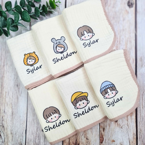 [PO] Personalised Wash Cloth Party Packs