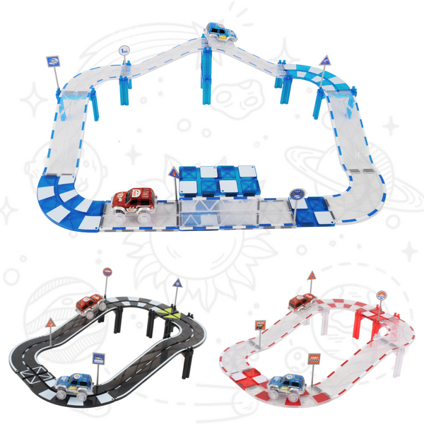 [GB] 72 pcs Mag-Car Racing Track Series