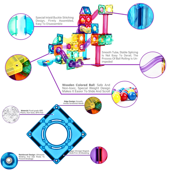 [PO] MNTL 100 PCS MAG-Marble Run Toy