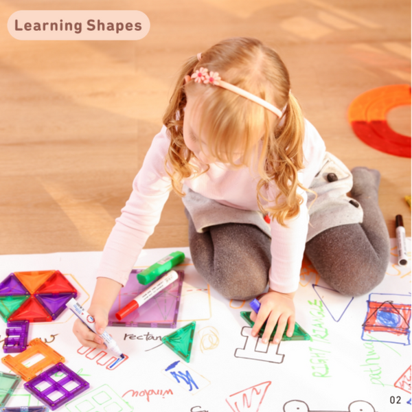 MNTL 62 PCS Basic Teaching AIDS Series Magnetic Tiles