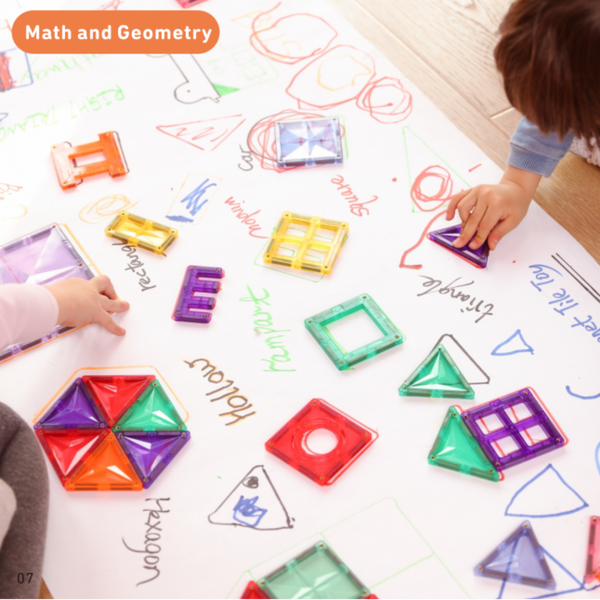 MNTL 62 PCS Basic Teaching AIDS Series Magnetic Tiles