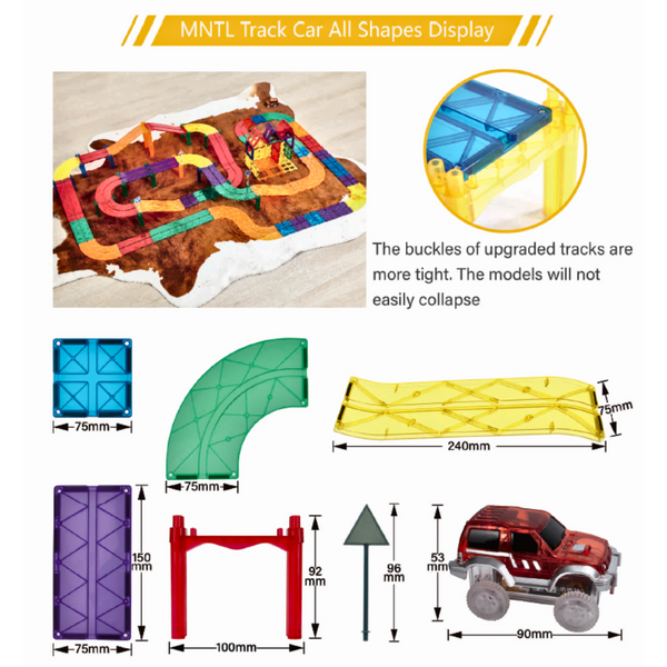 [PO] MNTL 108 PCS Mag-Car Track