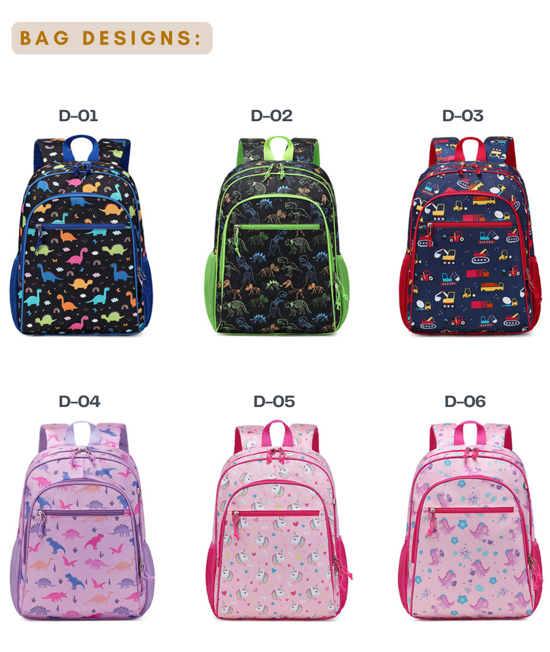 [PO] Medium Junior Backpack SKU-D855