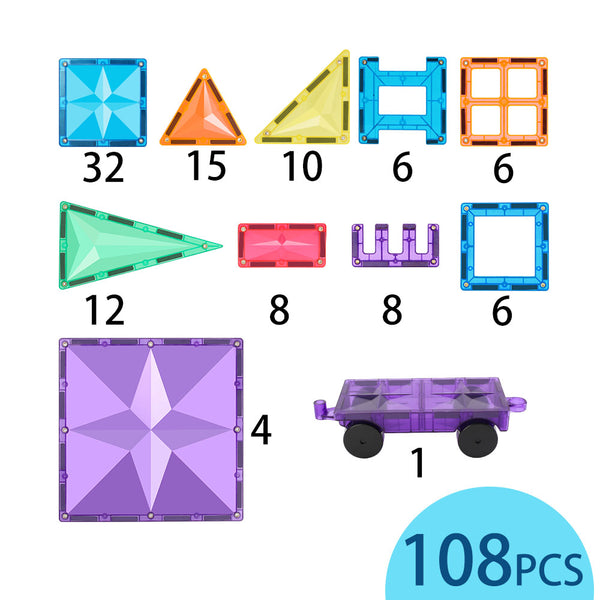 [GB] 108 PCS Dream Castle Series Magnetic Tiles