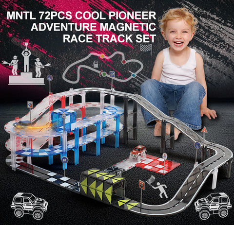 [NEW] MNTL 72pcs Mag-Car Racing Track Series