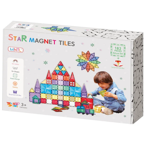 [GB] 182 PCS Mega Set with Surprise Gift Box Magnetic Tiles