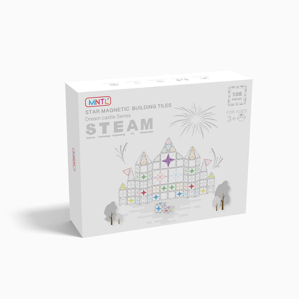 MNTL 108 PCS Dream Castle Series Magnetic Tiles