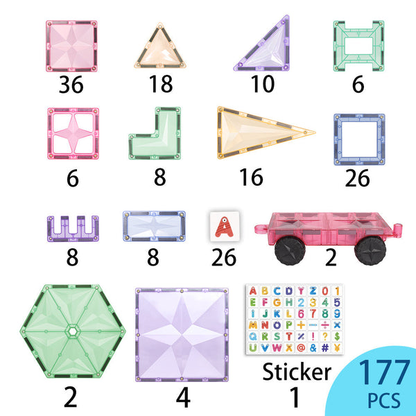 MNTL 177 PCS Space Travelling Series Magnetic Tiles