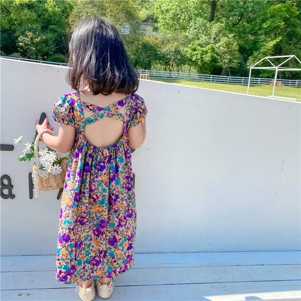 Gillian Floral Cross-back Dress