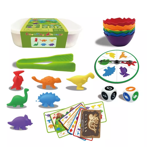 [PO] 72pc Rainbow Counting Dinosaurs Play Kit
