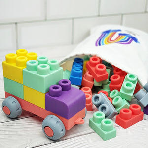 40pc Silicone Mega Building Blocks Set