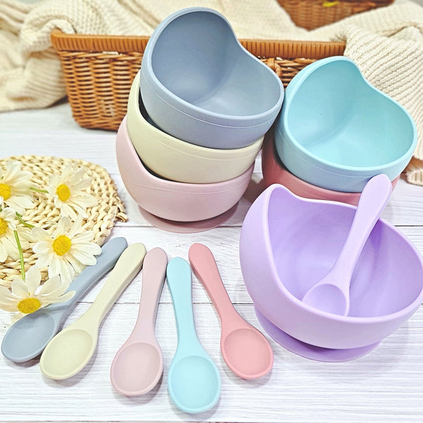 [PO] Animal Buddy Silicone Feeding Gift Set - Mr. Bear