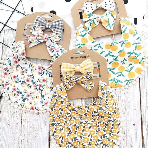 [PO] Sweet Boho Bib & Headband Sets (4 Designs)