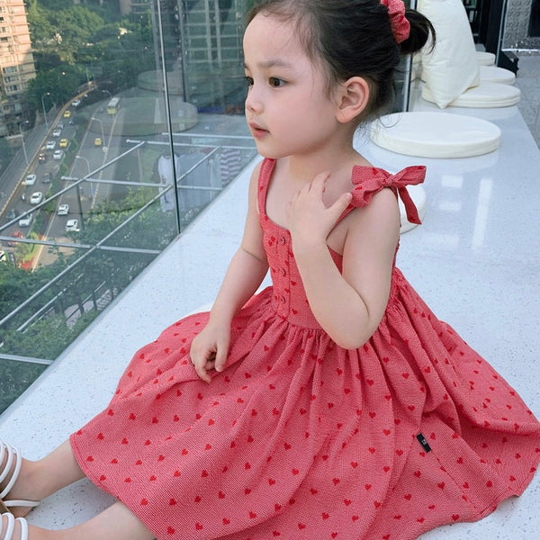 Mae Red Hearts Sleeveless Dress