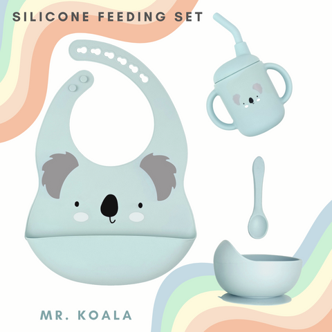 [PO] Animal Buddy Silicone Feeding Gift Set - Mr. Koala