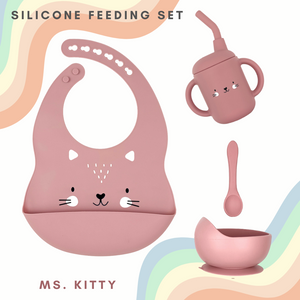 [PO] Animal Buddy Silicone Feeding Gift Set - Ms. Kitty