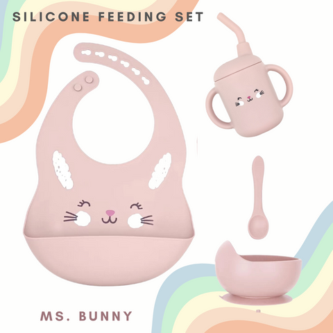 Animal Buddy Silicone Feeding Gift Set - Ms. Bunny