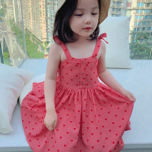 Mae Red Hearts Sleeveless Dress