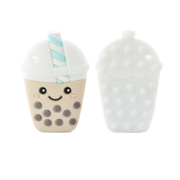 Bubble Tea (Blue) Teether Clip Set