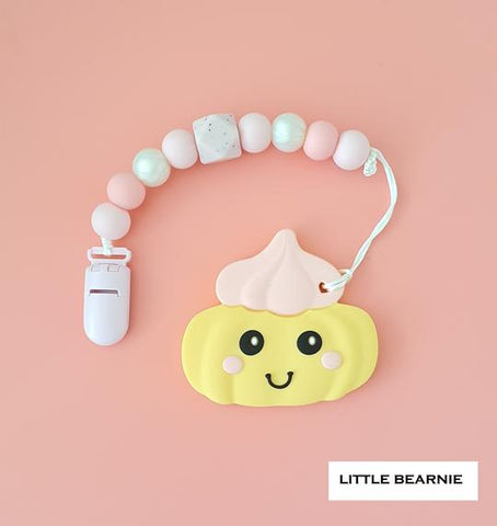 Gem Biscuit (Pink) Teether Clip Set
