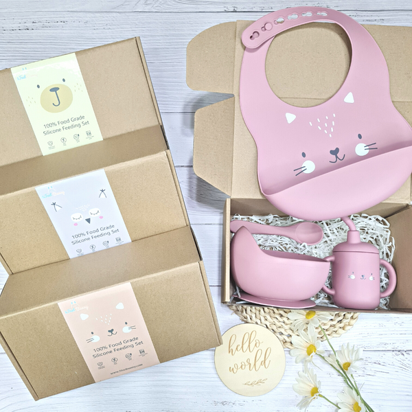 [PO] Animal Buddy Silicone Feeding Gift Set - Mr. Bear