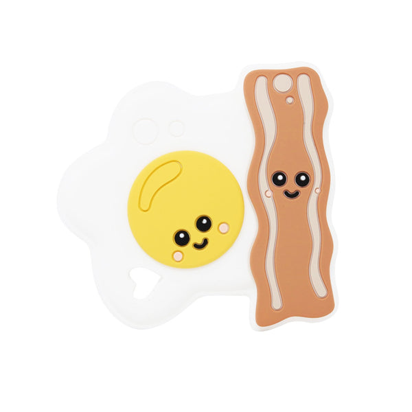Eggs and Bacon Teether Clip Set
