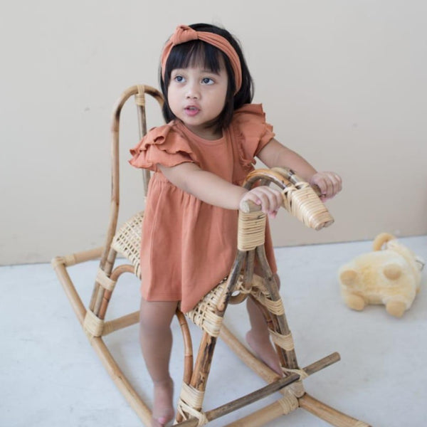 Organic Cotton Ruffle Dress & Bloomer (2 Piece Set)