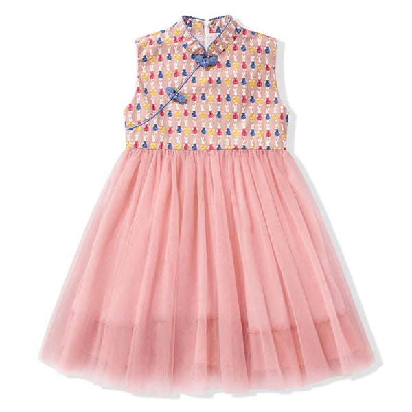 Coco Bunny Oriental Tulle Dress - Size 120 & 130
