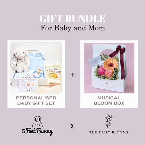Jellycat Bunny Luxe Comfort Gift Set & Musical Floral Box