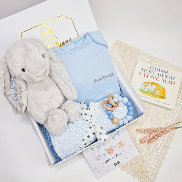 Jellycat Bunny Luxe Comfort Gift Set & Musical Floral Box