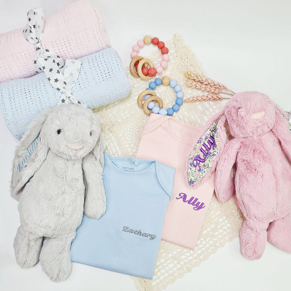 Jellycat Bunny Luxe Comfort Gift Set & Musical Floral Box