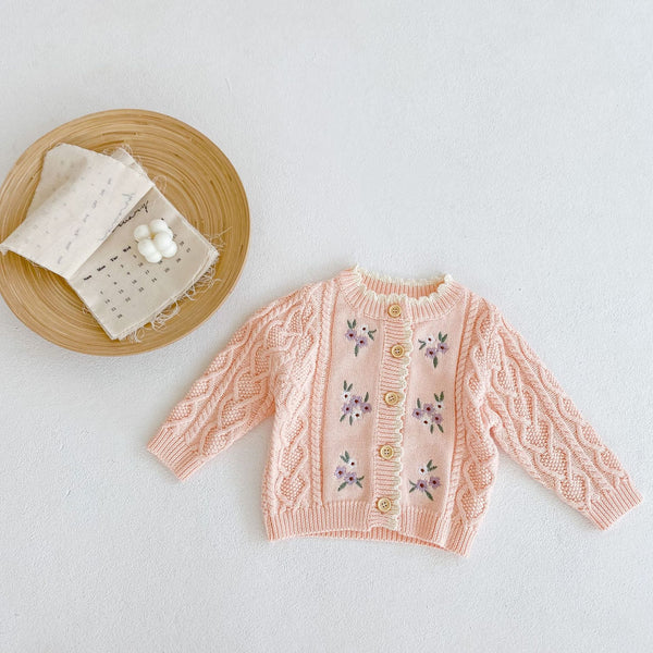 [PO] Lily Vintage Floral Knitted Cardigan