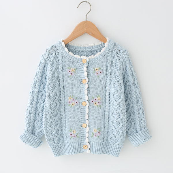 [PO] Lily Vintage Floral Knitted Cardigan