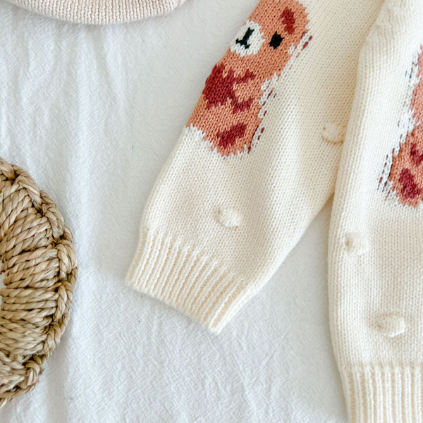 [PO] Abby Teddy Toddler Knitted Cardigan