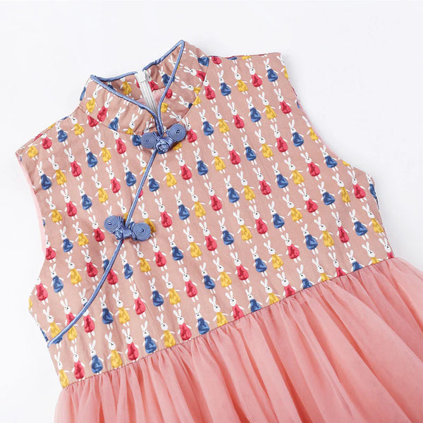 Coco Bunny Oriental Tulle Dress - Size 120 & 130