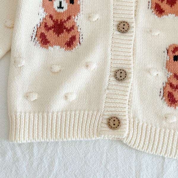[PO] Abby Teddy Toddler Knitted Cardigan