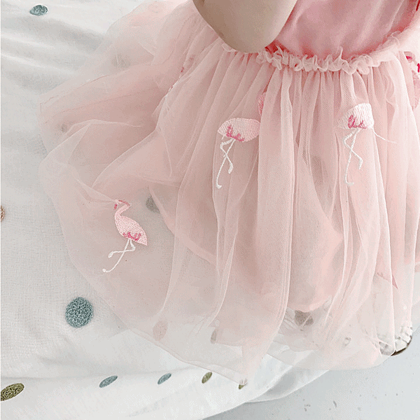 Hannah Flamingo Tulle Dress