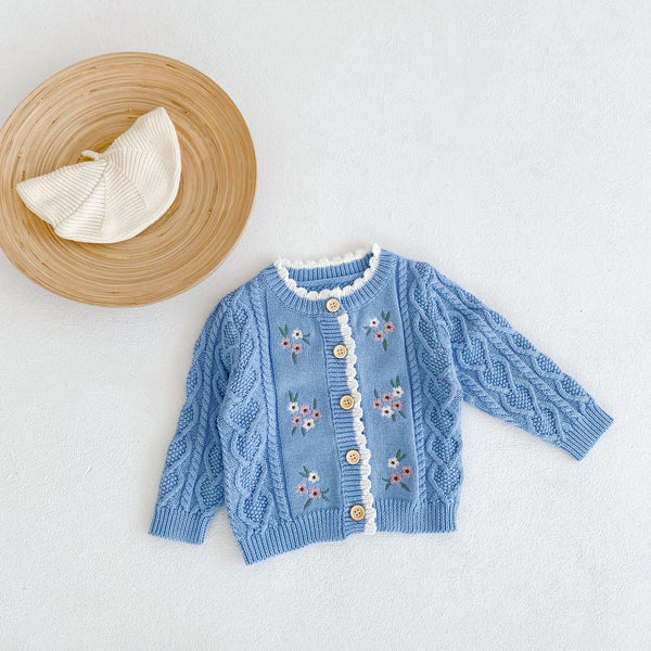 [PO] Lily Vintage Floral Knitted Cardigan