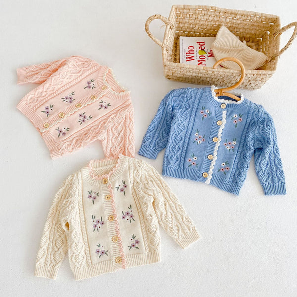 [PO] Lily Vintage Floral Knitted Cardigan