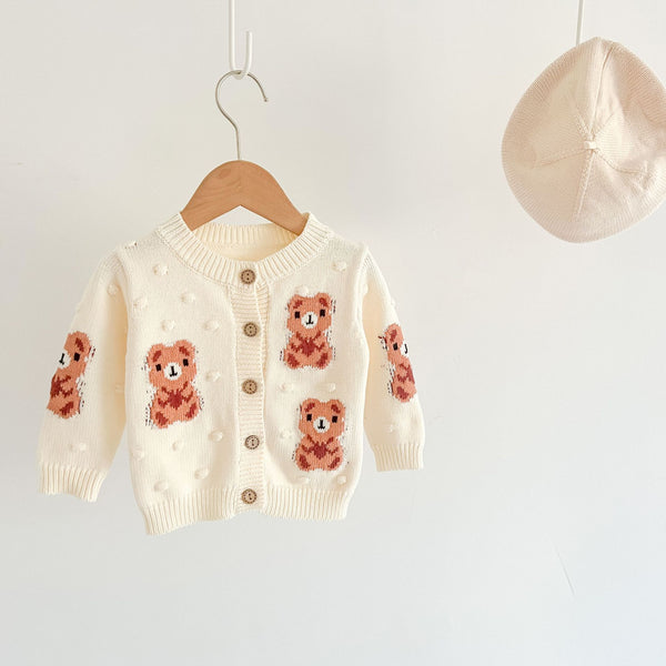 [PO] Abby Teddy Toddler Knitted Cardigan