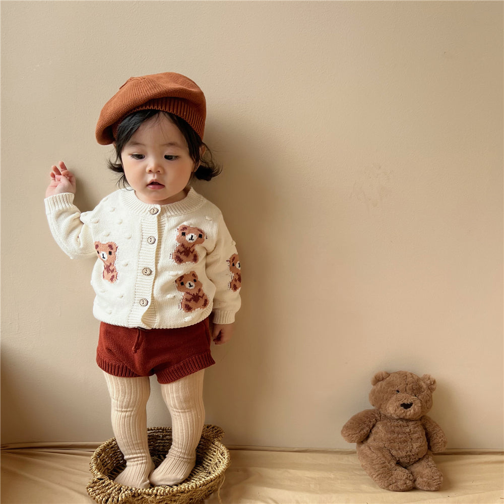 [PO] Abby Teddy Toddler Knitted Cardigan