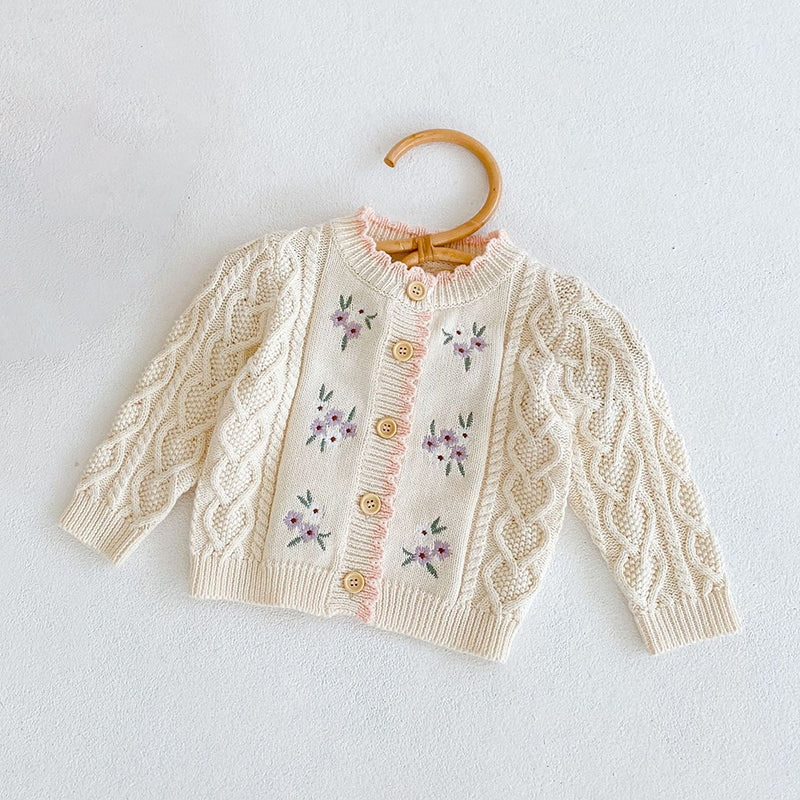[PO] Lily Vintage Floral Knitted Cardigan