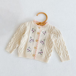 [PO] Lily Vintage Floral Knitted Cardigan