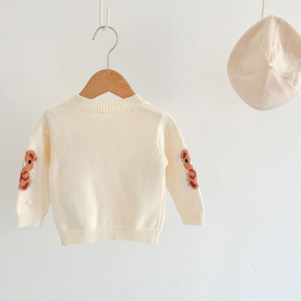 [PO] Abby Teddy Toddler Knitted Cardigan