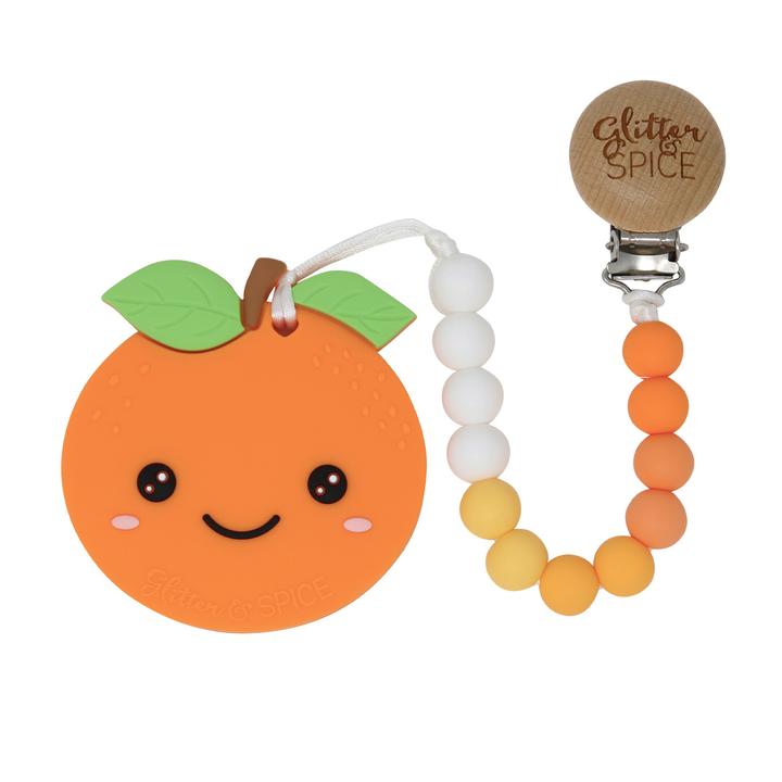 Orange Teether Clip Set