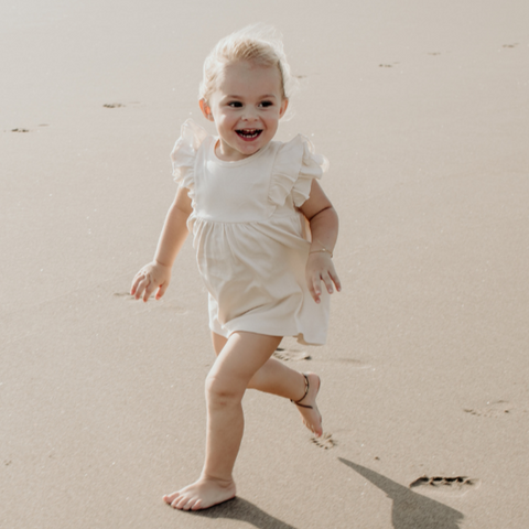 Organic Cotton Ruffle Dress & Bloomer (2 Piece Set)