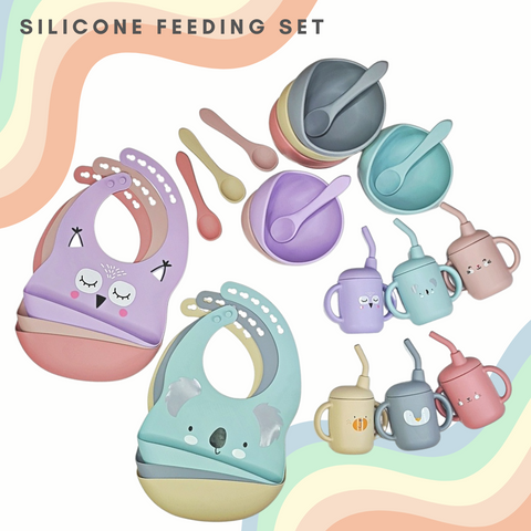 [Bundle of 2] PO - Animal Buddy Silicone Feeding Gift Set (6 Designs)