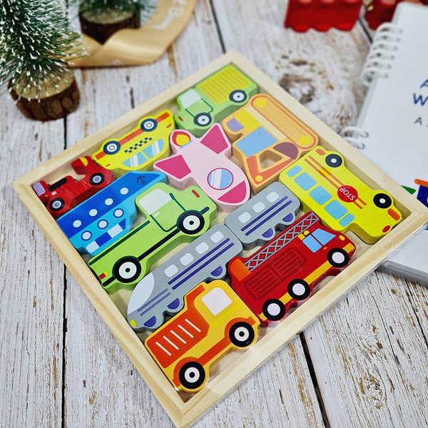 Transportation Quiet Book & Matching Puzzle Bundle