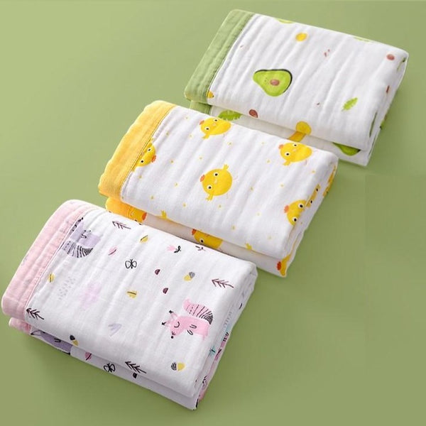 [PO] 6 Layers 100% Cotton Muslin Blanket (7 Designs)