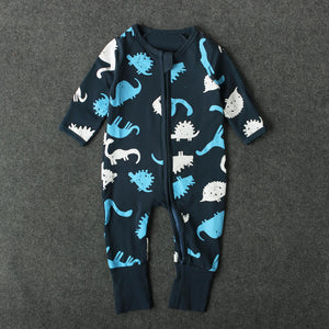 Little Dino Navy Sleep Suit